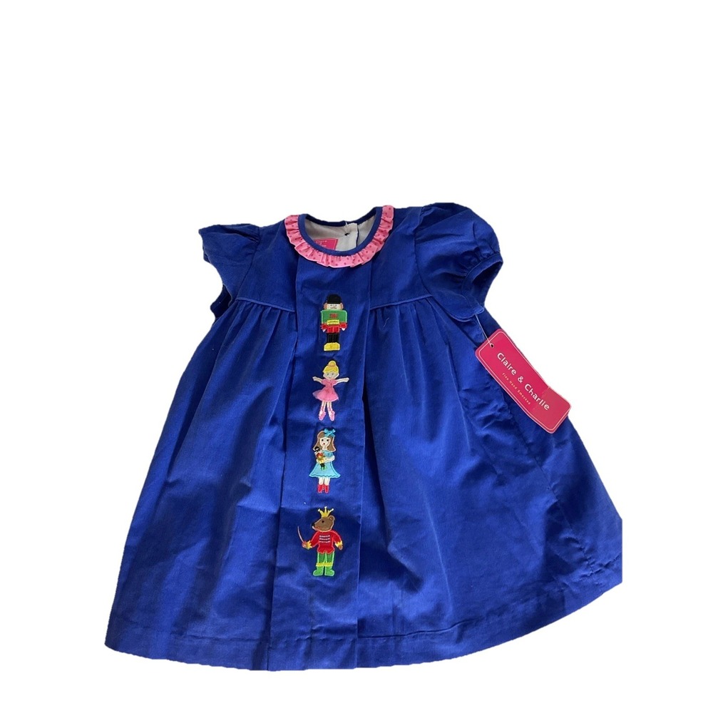 NEW Claire and Charlie Christmas Nutcracker Dress Girls Size‎ 24 M Corduroy